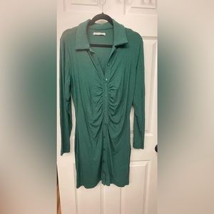 Green Abercrombie shirt dress